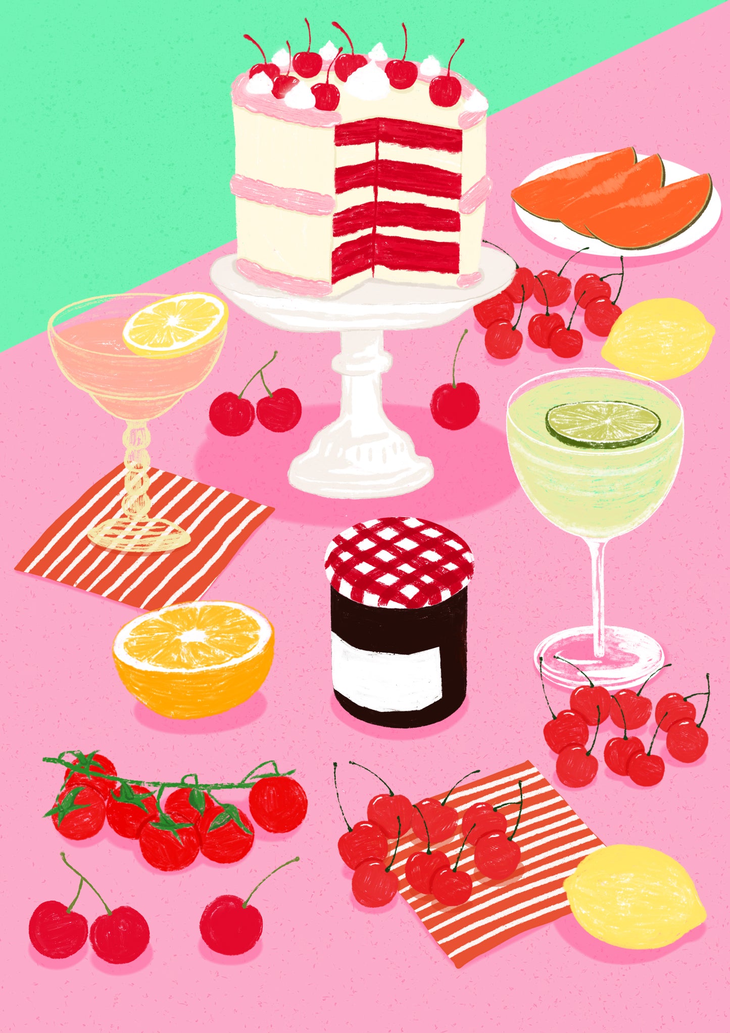 Affiche table d'été