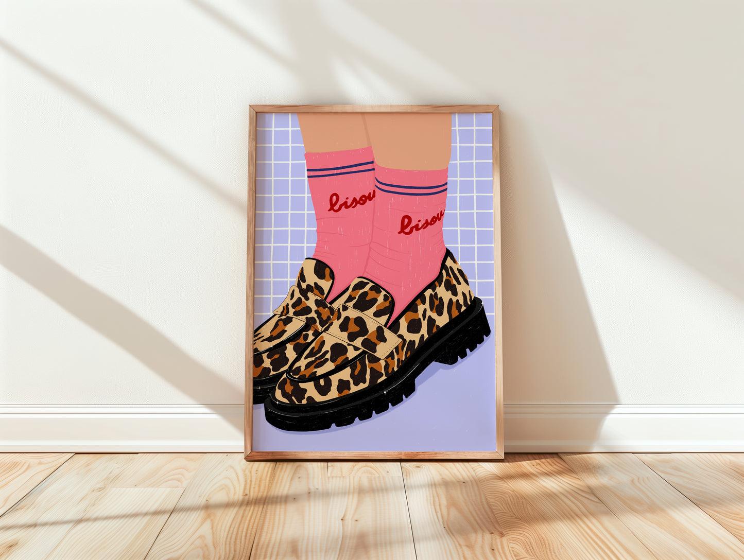 Affiche chaussettes bisous