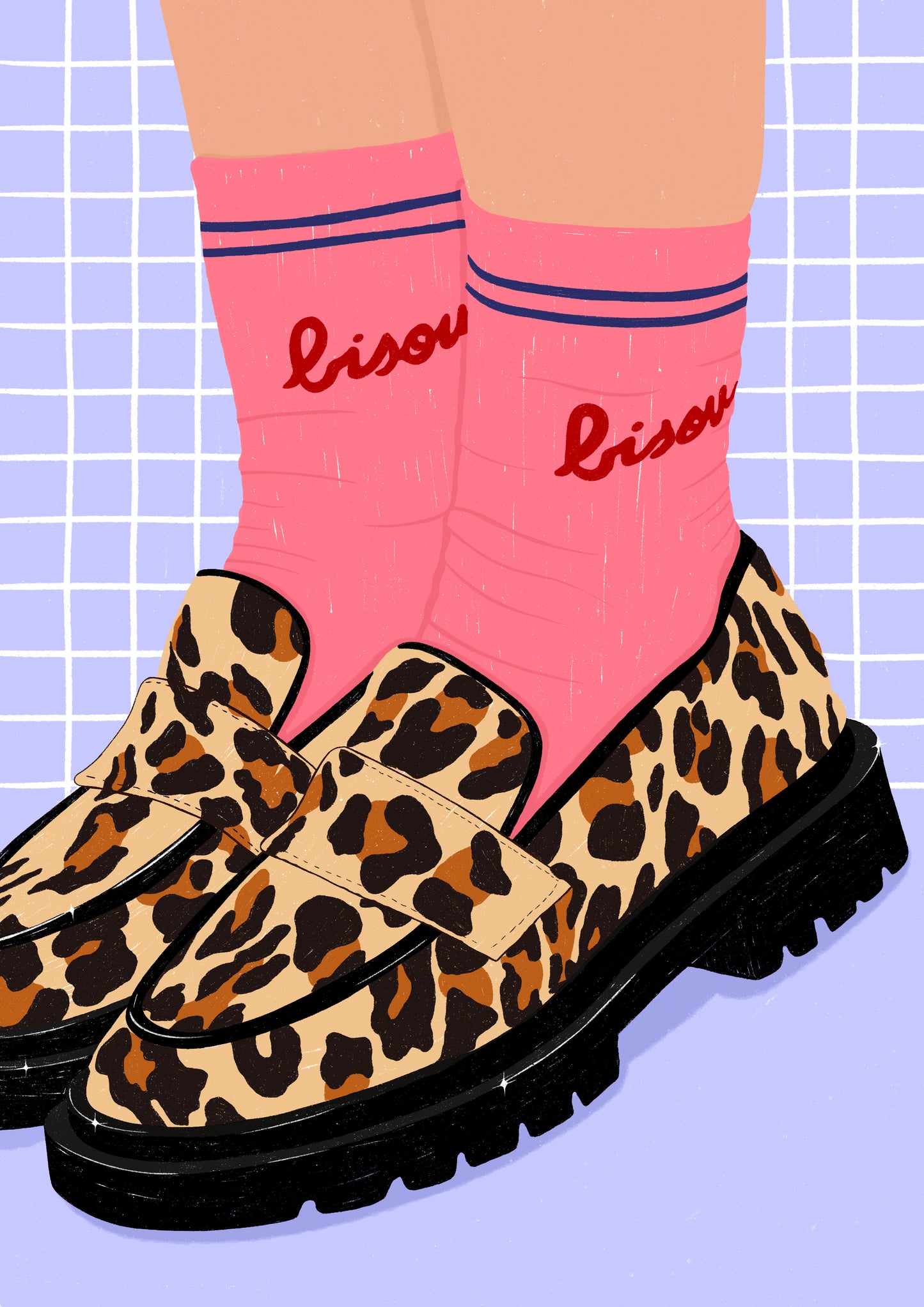 Affiche chaussettes bisous