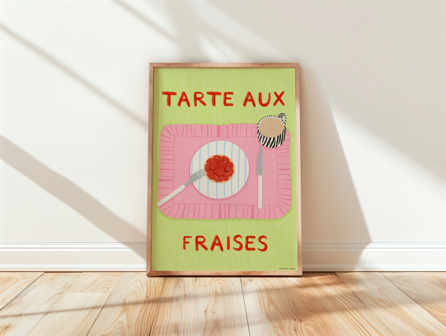 Affiche tarte aux fraises