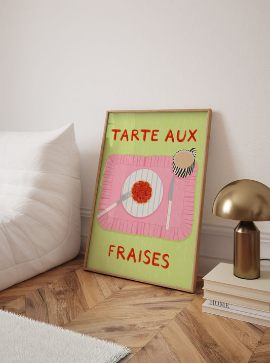 Affiche tarte aux fraises